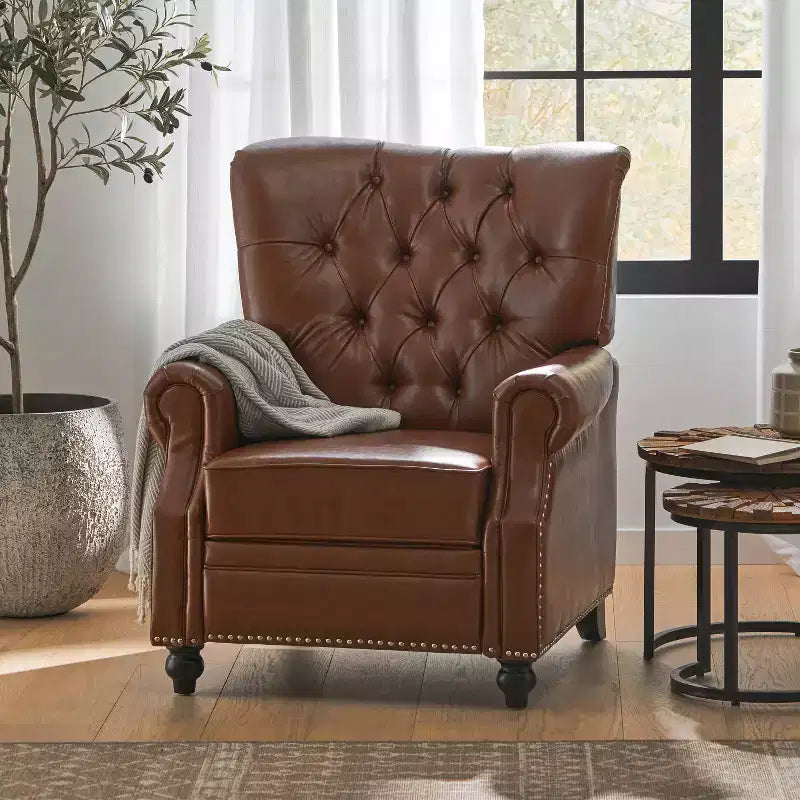 Fauteuil inclinable contemporain capitonné Callade - Christopher Knight Home