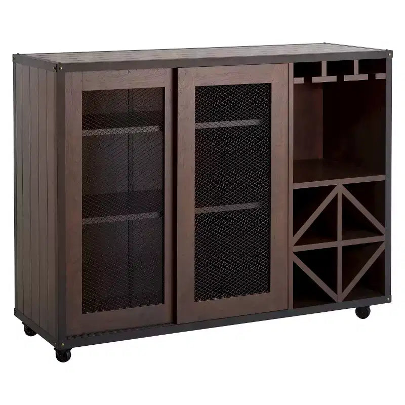 Buffet à portes coulissantes d'inspiration industrielle Carmelia de 24/7 Shop At Home