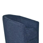 Fauteuil tonneau rembourré en bois Liria pour salon avec piètement pivotant en métal | ART OF LIVING DESIGNS