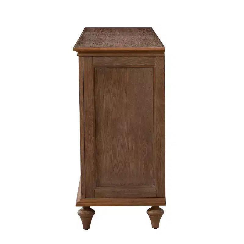Nikolaj Buffet traditionnel 3 tiroirs de 147 cm de large avec pieds en bois massif | KARAT HOME