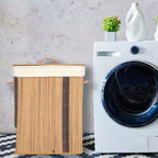 Panier à linge pliable Wickerwise avec couvercle et poignées pour organiser les vêtements et les jouets, bac de lavage durable