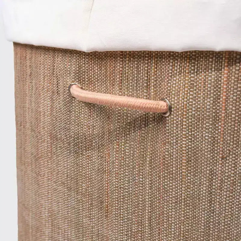 Panier à linge pliable Wickerwise avec couvercle et poignées pour organiser les vêtements et les jouets, bac de lavage durable