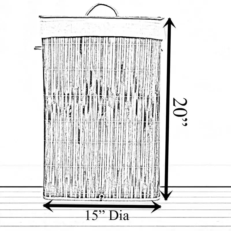 Panier à linge pliable Wickerwise avec couvercle et poignées pour organiser les vêtements et les jouets, bac de lavage durable