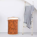 Panier à linge pliable Wickerwise avec couvercle et poignées pour organiser les vêtements et les jouets, bac de lavage durable