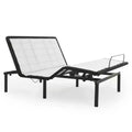 Continental Sleep,15 Adjustable Bed Base With Head and Foot Incline, Wired Remote, Patented Screw-In 6 Legs, White