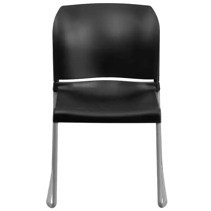 Flash Furniture Lot de 4 chaises empilables HERCULES Series avec dossier complet profilé, capacité 400 kg, piétement traîneau à revêtement poudré