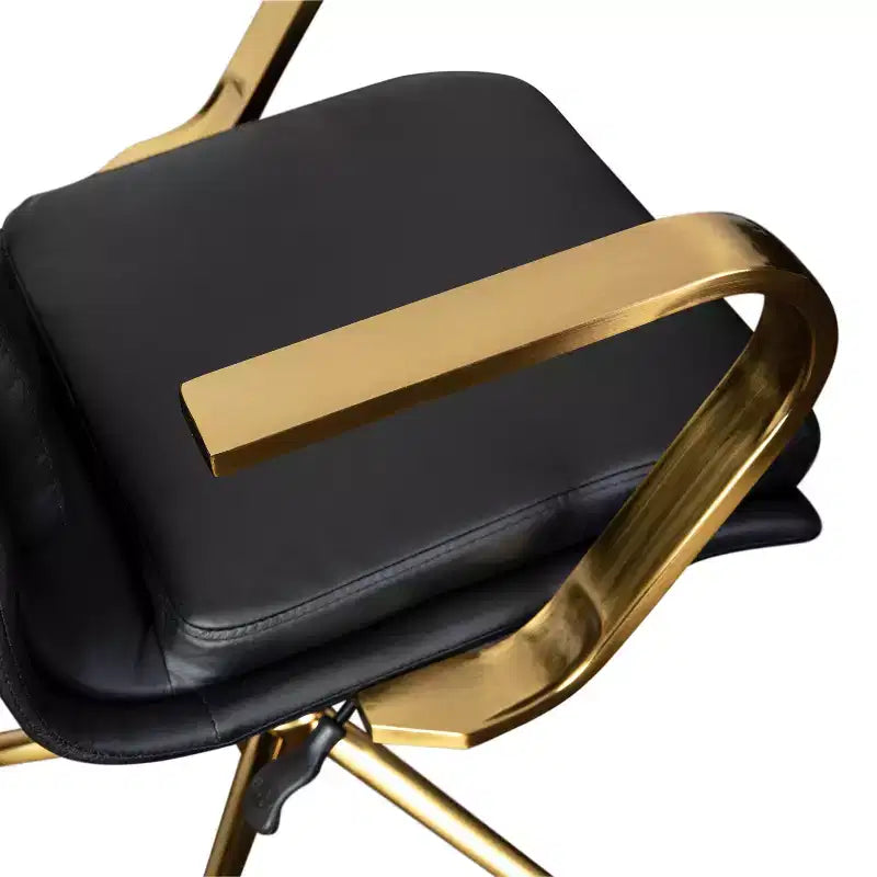 Fauteuil de bureau de direction rembourré Flash Furniture James à dossier mi-haut avec piètement et accoudoirs en métal brossé