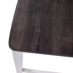 Emma and Oliver Lot de 2 tabourets de bar modernes en bois style ferme avec dossier sculpté décoratif et assise en bois