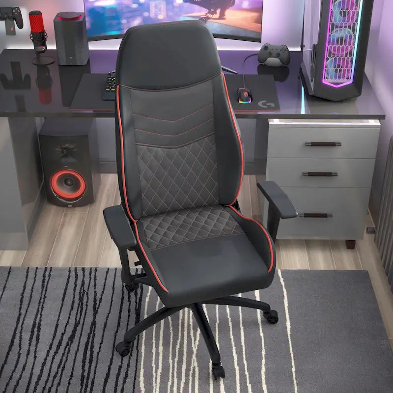 Fauteuil de jeu inclinable en similicuir – Design de voiture de course, 5 couleurs, capacité de 118 kg