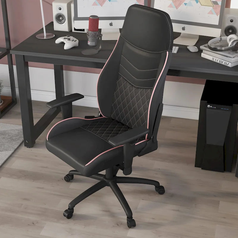 Fauteuil de jeu inclinable en similicuir – Design de voiture de course, 5 couleurs, capacité de 118 kg