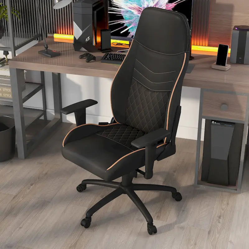 Fauteuil de jeu inclinable en similicuir – Design de voiture de course, 5 couleurs, capacité de 118 kg