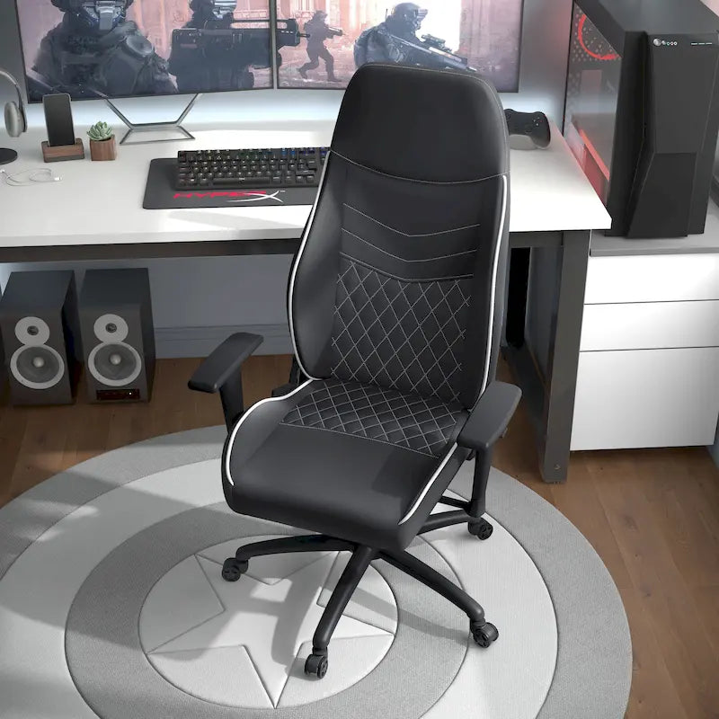 Fauteuil de jeu inclinable en similicuir – Design de voiture de course, 5 couleurs, capacité de 118 kg