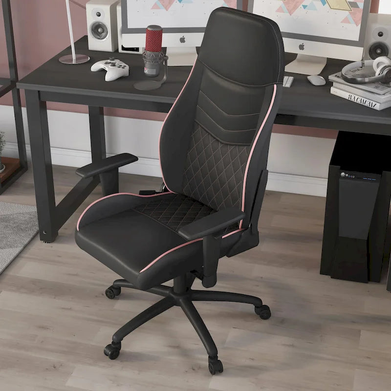 Fauteuil de jeu inclinable en similicuir – Design de voiture de course, 5 couleurs, capacité de 118 kg