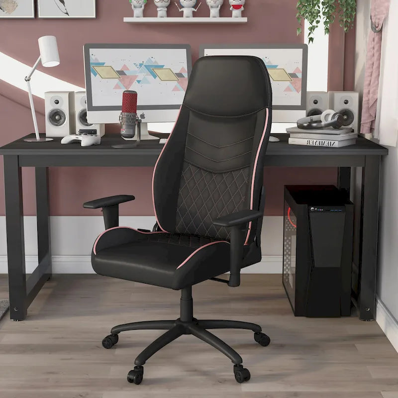 Fauteuil de jeu inclinable en similicuir – Design de voiture de course, 5 couleurs, capacité de 118 kg
