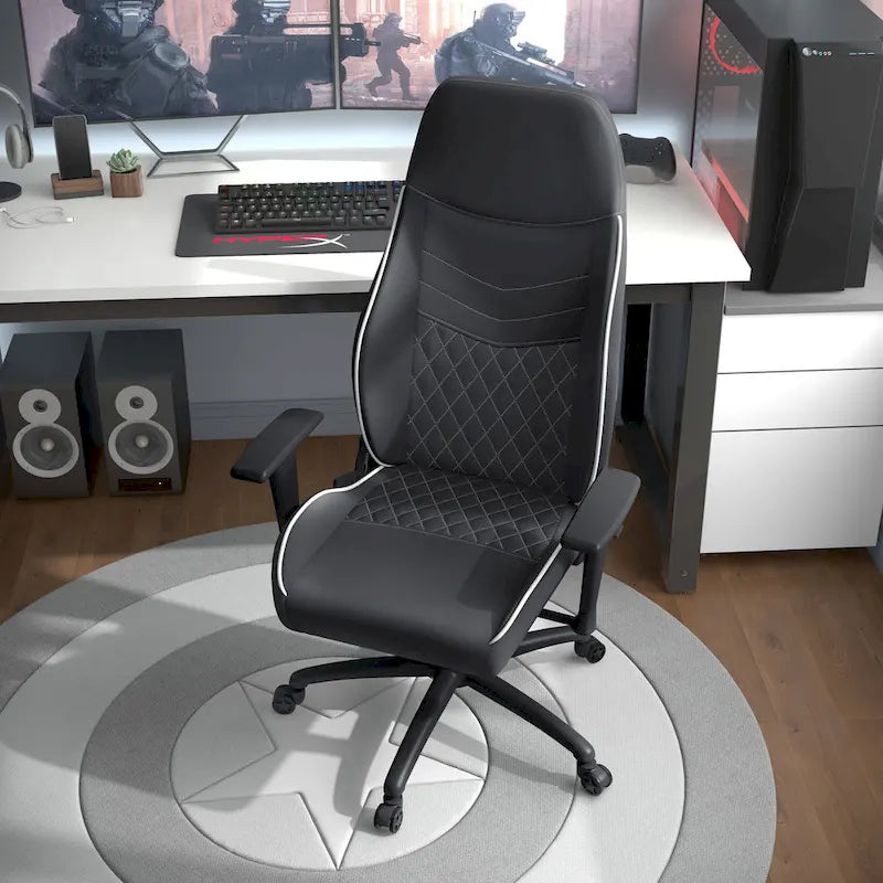 Fauteuil de jeu inclinable en similicuir – Design de voiture de course, 5 couleurs, capacité de 118 kg