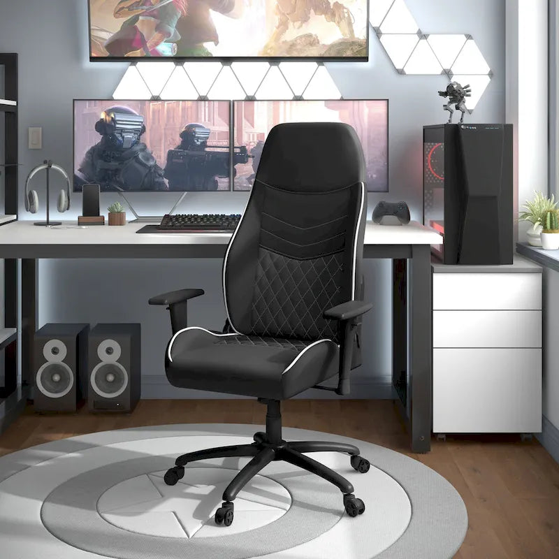 Fauteuil de jeu inclinable en similicuir – Design de voiture de course, 5 couleurs, capacité de 118 kg