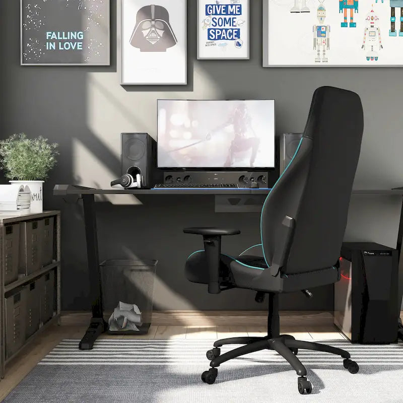 Fauteuil de jeu inclinable en similicuir – Design de voiture de course, 5 couleurs, capacité de 118 kg