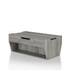 Table basse relevable rustique avec rangement – Chêne recyclé, style ferme, 104 cm