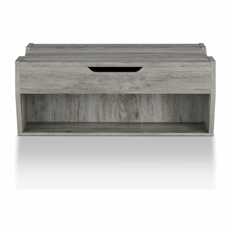 Table basse relevable rustique avec rangement – Chêne recyclé, style ferme, 104 cm