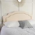Tête de lit rembourrée pleine/grand lit ajustable – Clous décoratifs, cadre en fer