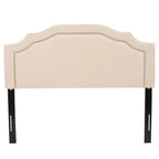 Tête de lit rembourrée pleine/grand lit ajustable – Clous décoratifs, cadre en fer