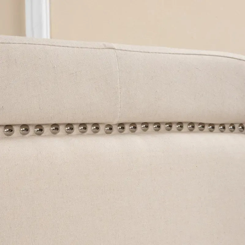 Tête de lit rembourrée pleine/grand lit ajustable – Clous décoratifs, cadre en fer