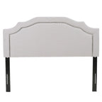 Tête de lit rembourrée pleine/grand lit ajustable – Clous décoratifs, cadre en fer