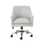 Chaise de bureau pivotante en tissu de style Mid-Century Modern – Piètement chromé, capacité de 136 kg