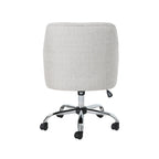 Chaise de bureau pivotante en tissu de style Mid-Century Modern – Piètement chromé, capacité de 136 kg
