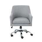 Chaise de bureau pivotante en tissu de style Mid-Century Modern – Piètement chromé, capacité de 136 kg
