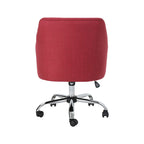 Chaise de bureau pivotante en tissu de style Mid-Century Modern – Piètement chromé, capacité de 136 kg