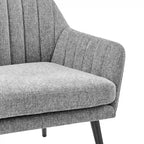 Fauteuil d'appoint en tissu – Fauteuil rembourré pour salon ou chambre à coucher