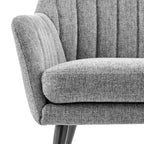 Fauteuil d'appoint en tissu – Fauteuil rembourré pour salon ou chambre à coucher