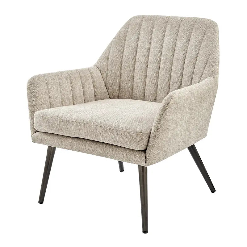 Fauteuil d'appoint en tissu – Fauteuil rembourré pour salon ou chambre à coucher