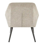 Fauteuil d'appoint en tissu – Fauteuil rembourré pour salon ou chambre à coucher