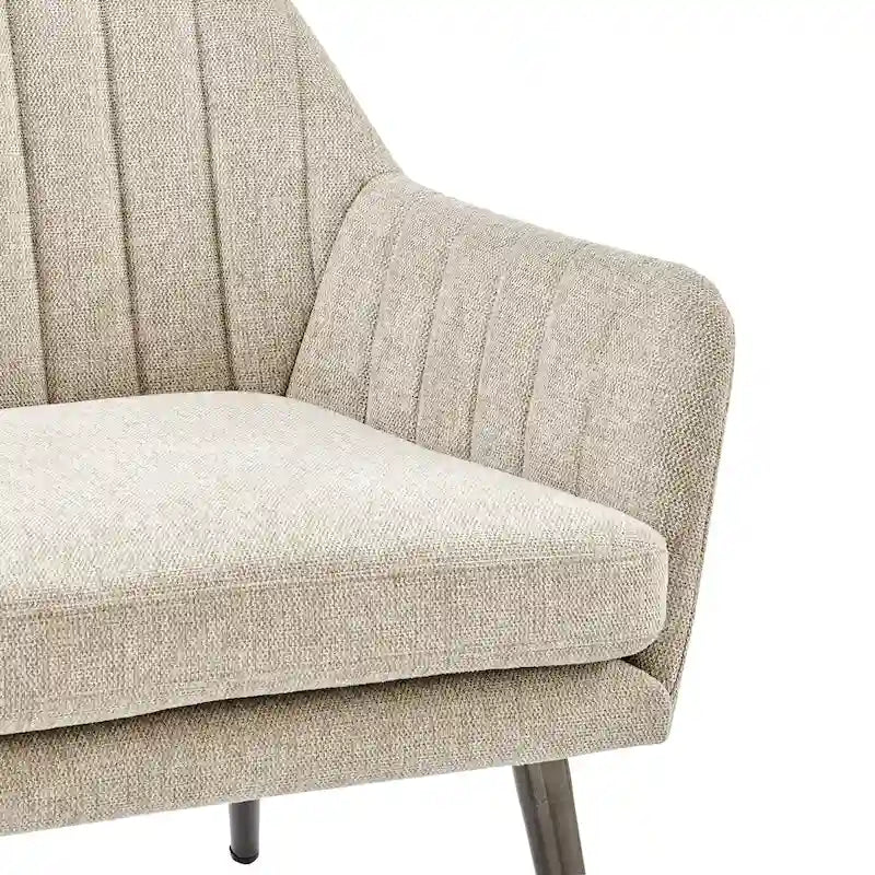 Fauteuil d'appoint en tissu – Fauteuil rembourré pour salon ou chambre à coucher