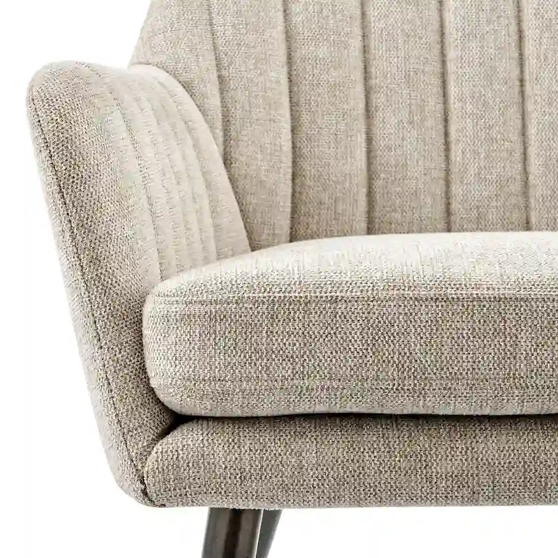 Fauteuil d'appoint en tissu – Fauteuil rembourré pour salon ou chambre à coucher