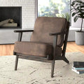 Fauteuil d'appoint Mid-Century Modern – Dossier à lattes, Structure en hêtre massif