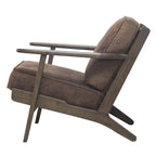Fauteuil d'appoint Mid-Century Modern – Dossier à lattes, Structure en hêtre massif