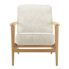 Fauteuil d'appoint Mid-Century Modern – Dossier à lattes, Structure en hêtre massif