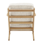 Fauteuil d'appoint Mid-Century Modern – Dossier à lattes, Structure en hêtre massif