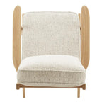 Fauteuil d'appoint Mid-Century Modern – Dossier à lattes, Structure en hêtre massif