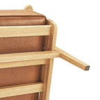 Fauteuil d'appoint Mid-Century Modern – Dossier à lattes, Structure en hêtre massif