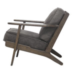 Fauteuil d'appoint Mid-Century Modern – Dossier à lattes, Structure en hêtre massif