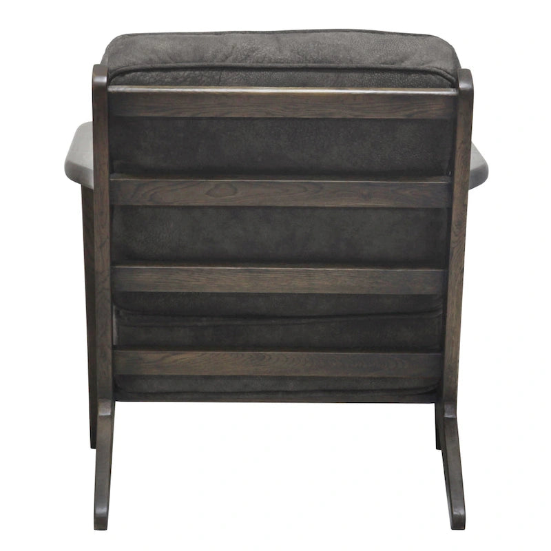 Fauteuil d'appoint Mid-Century Modern – Dossier à lattes, Structure en hêtre massif