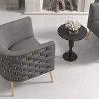 Fauteuil d'appoint rond en velours de style Mid-Century Modern – Pieds dorés, 4 coloris, capacité de 113 kg