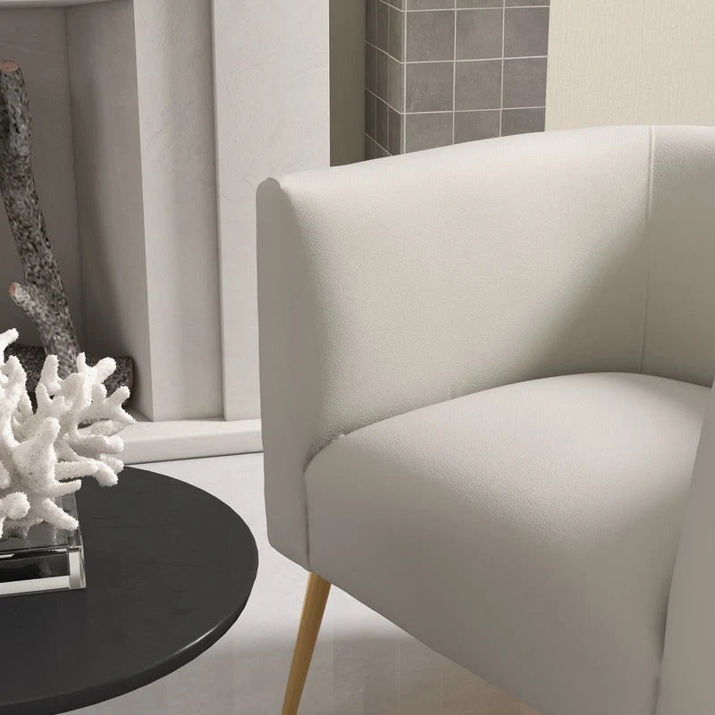 Fauteuil d'appoint rond en velours de style Mid-Century Modern – Pieds dorés, 4 coloris, capacité de 113 kg