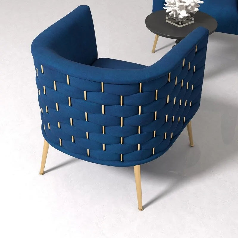 Fauteuil d'appoint rond en velours de style Mid-Century Modern – Pieds dorés, 4 coloris, capacité de 113 kg
