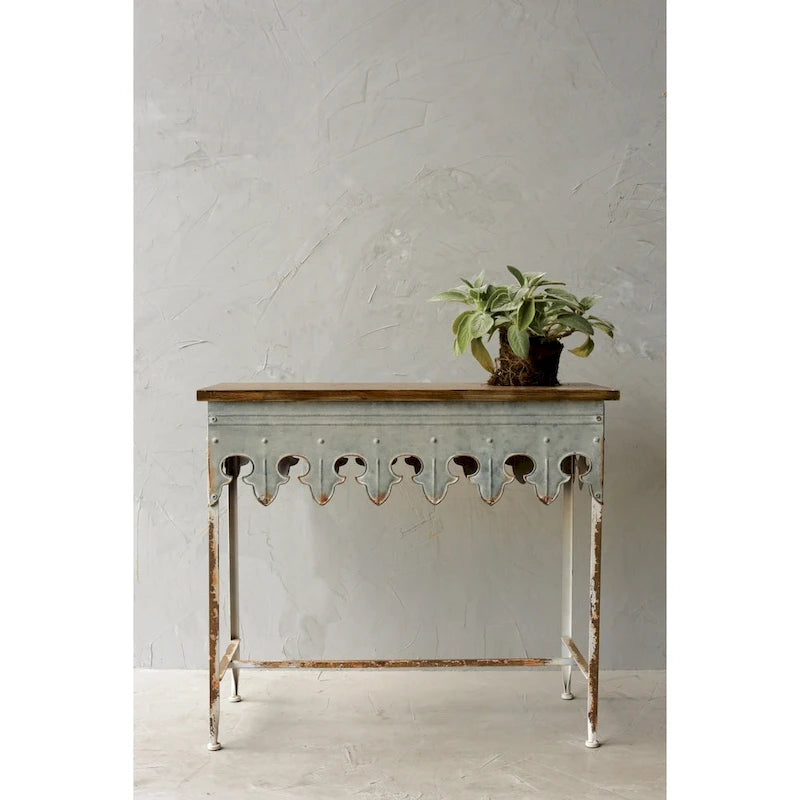 Table basse Glam dorée en métal avec plateau en verre et étagère miroir – Salon moderne