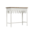 Table basse Glam dorée en métal avec plateau en verre et étagère miroir – Salon moderne